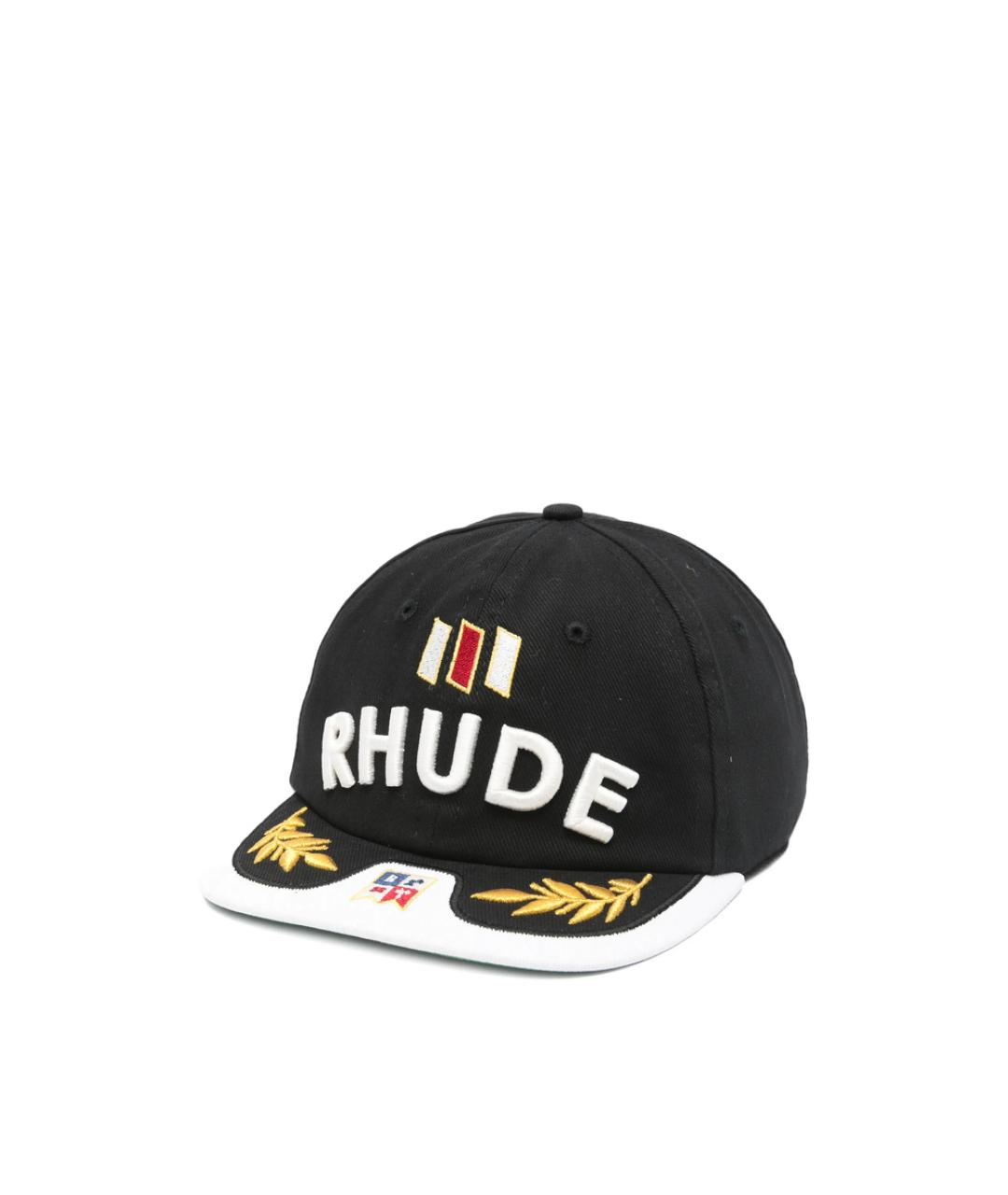 RHUDE Черная хлопковая кепка/бейсболка, фото 1