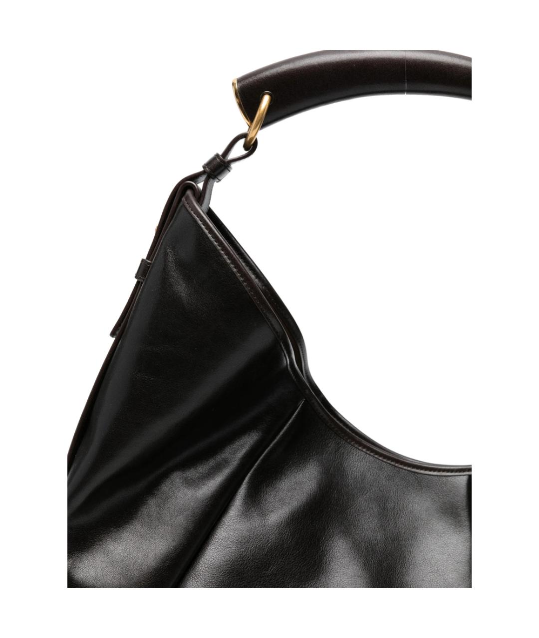 SAINT LAURENT Черная кожаная сумка через плечо, фото 3