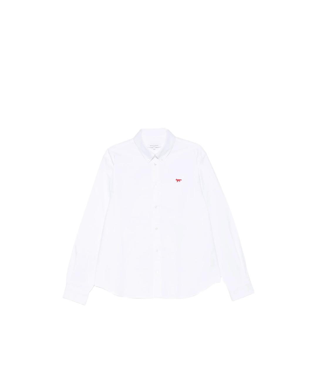 MAISON KITSUNE Белая хлопковая классическая рубашка, фото 1