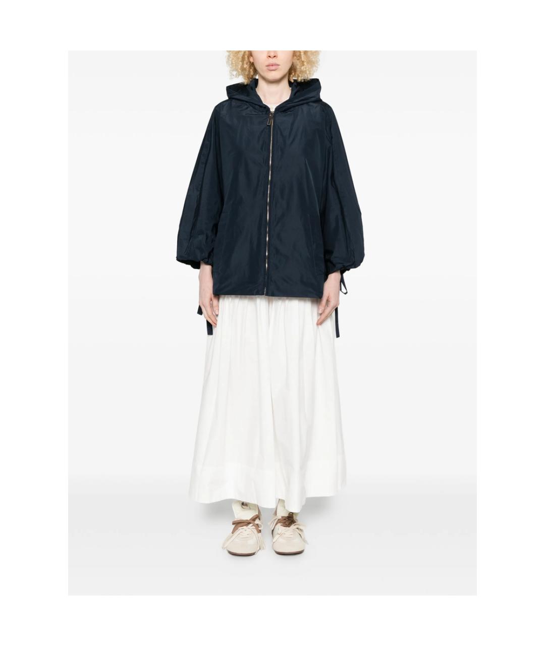 'S MAX MARA Синяя полиэстеровая куртка, фото 4