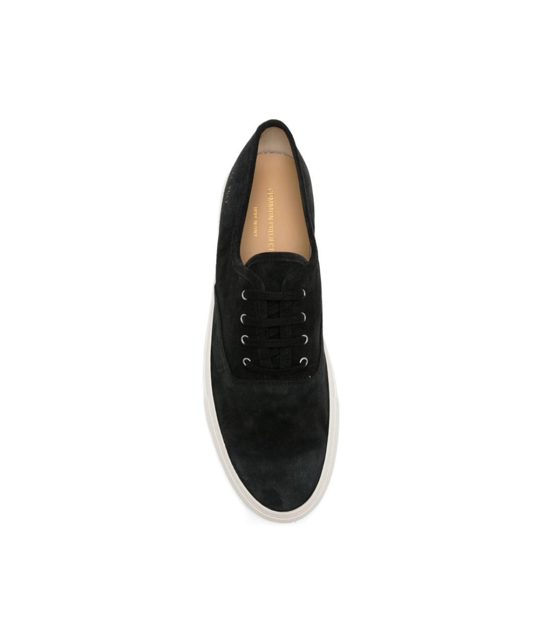 COMMON PROJECTS Черные кожаные низкие кроссовки / кеды, фото 4
