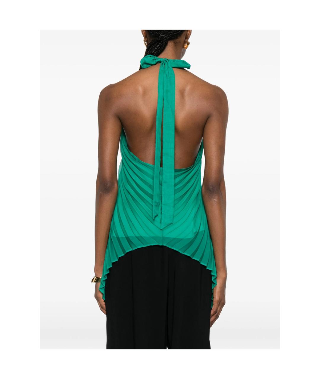 MAX MARA Зеленая полиэстеровая блузы, фото 4