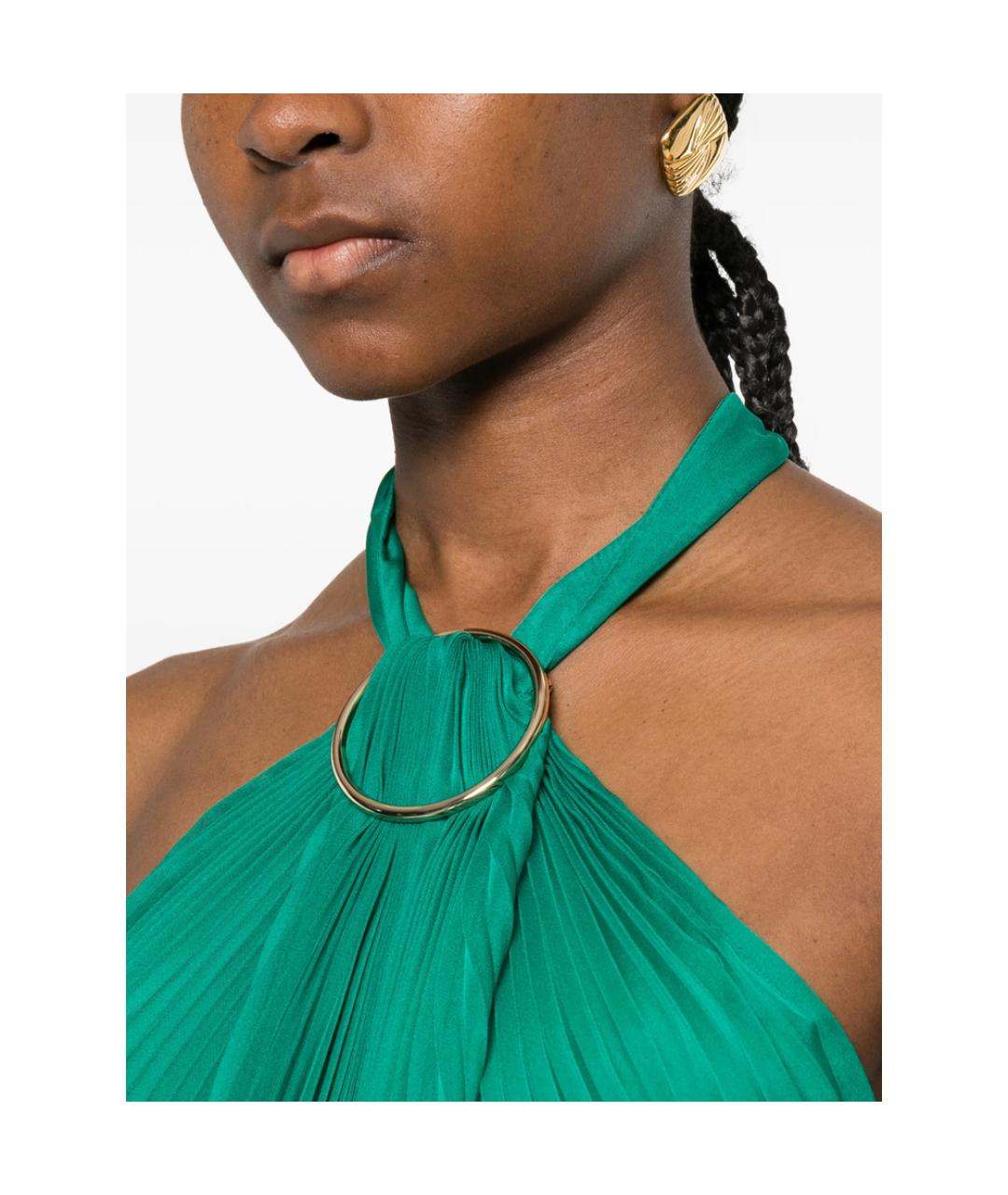 MAX MARA Зеленая полиэстеровая блузы, фото 2
