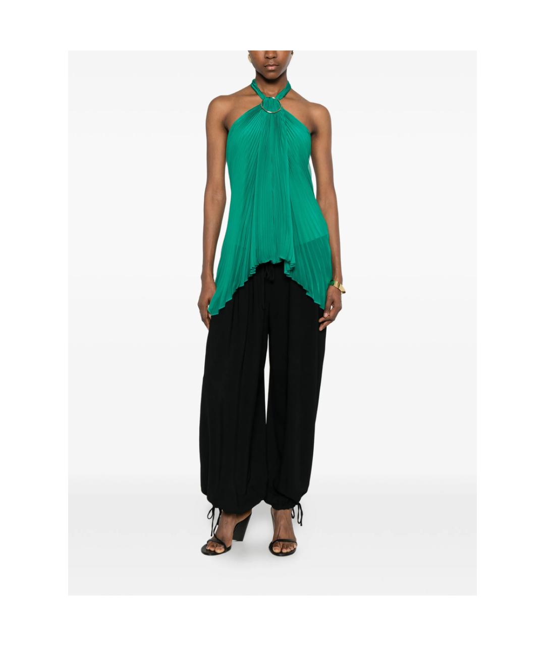 MAX MARA Зеленая полиэстеровая блузы, фото 5