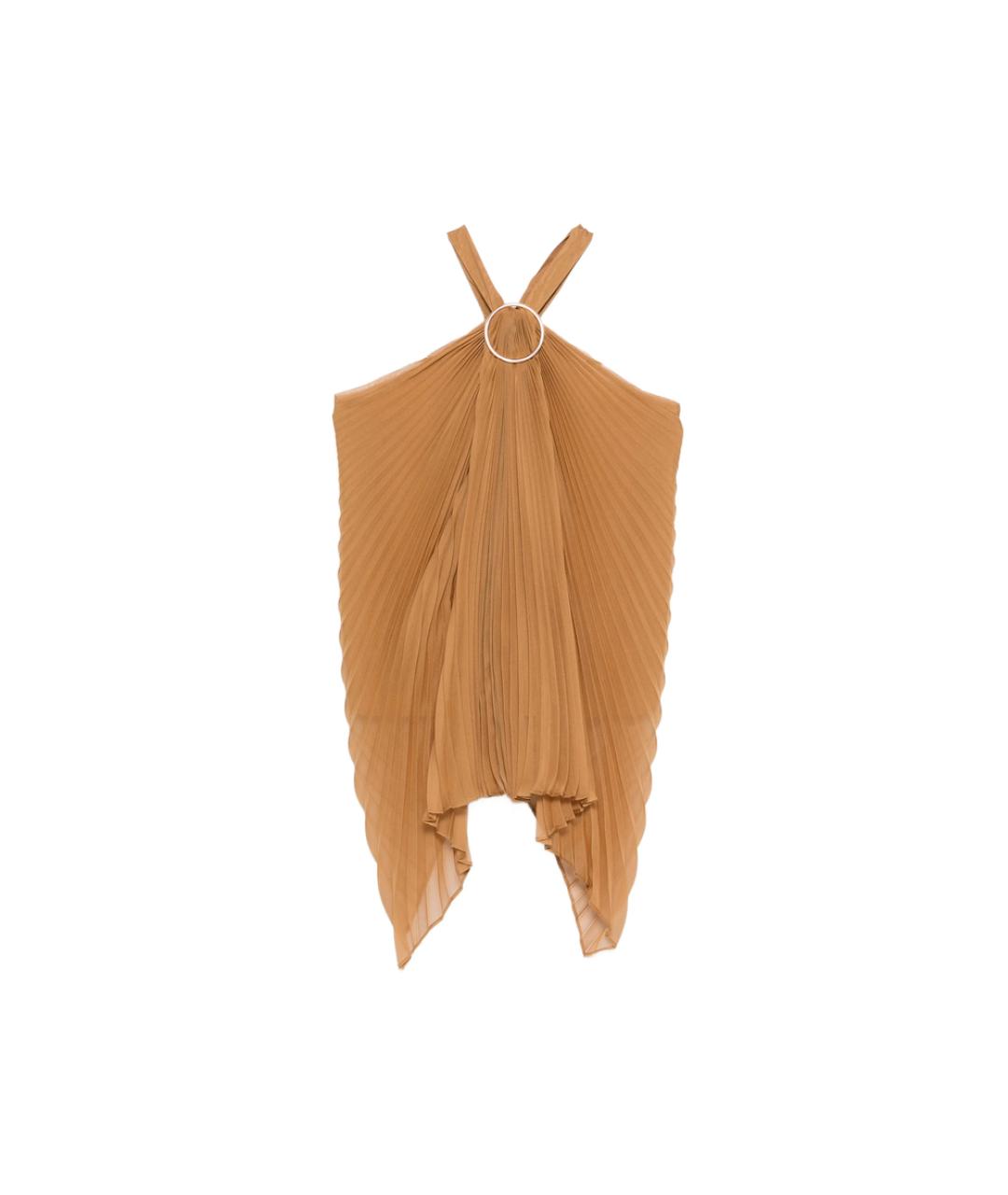 MAX MARA Золотая полиэстеровая блузы, фото 1
