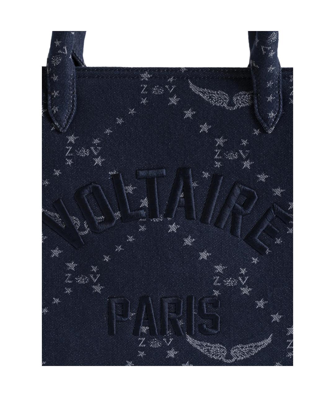 ZADIG & VOLTAIRE Синяя синтетическая сумка тоут, фото 3