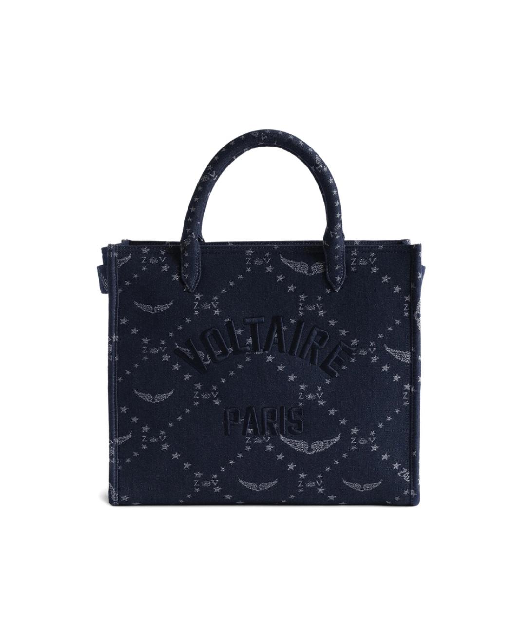 ZADIG & VOLTAIRE Синяя синтетическая сумка тоут, фото 1