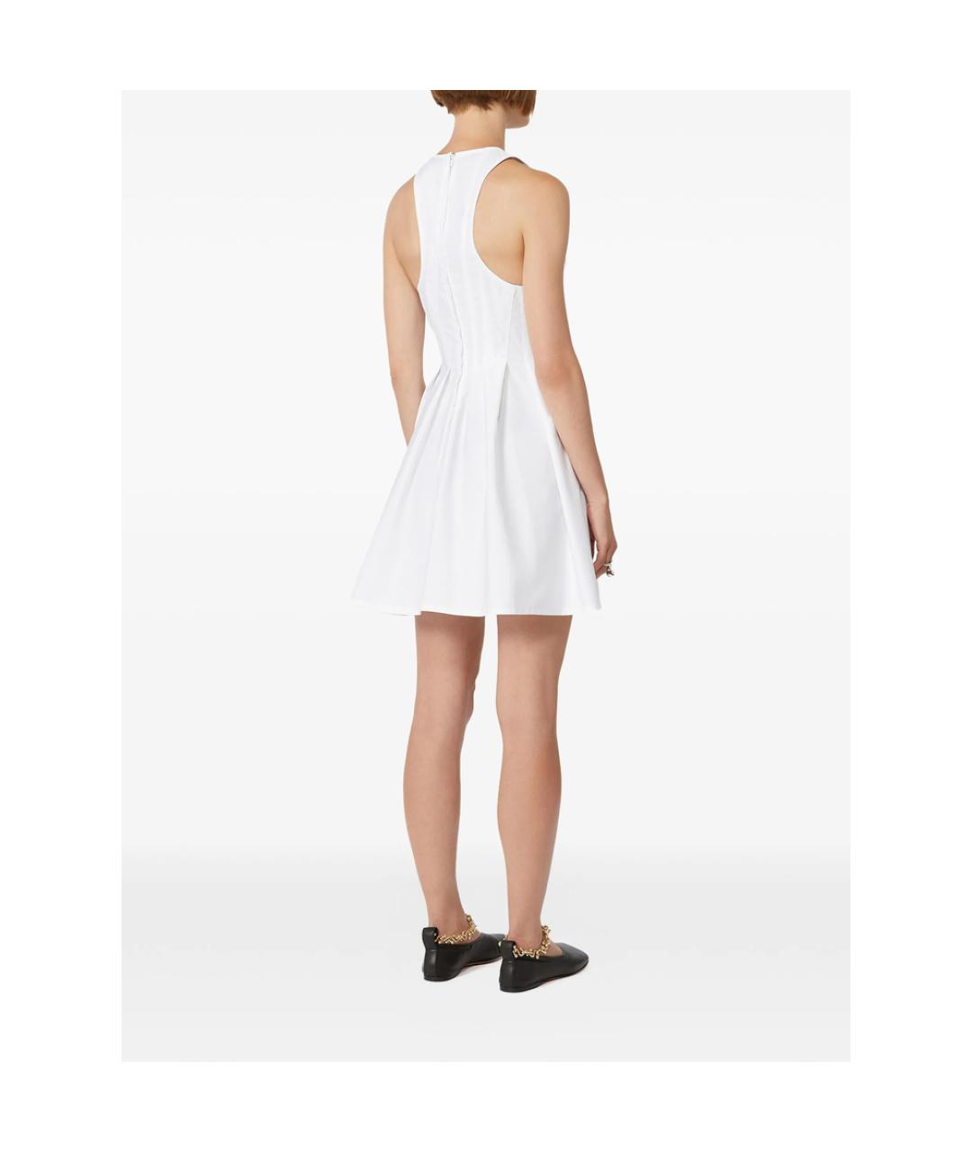 SPORTMAX Белое хлопковое повседневное платье, фото 2