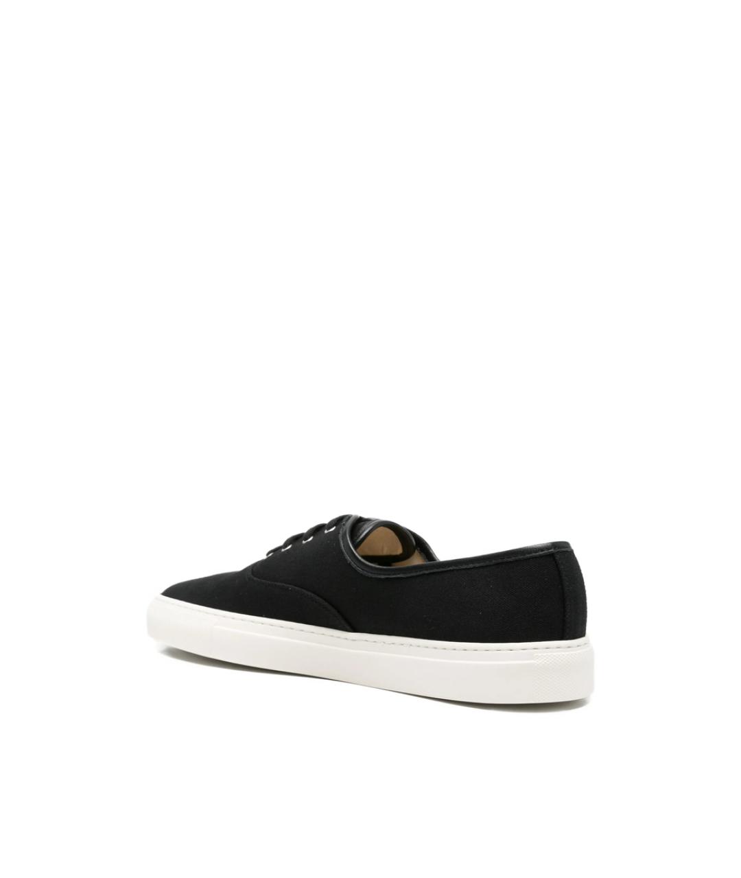 COMMON PROJECTS Черные текстильные низкие кроссовки / кеды, фото 3