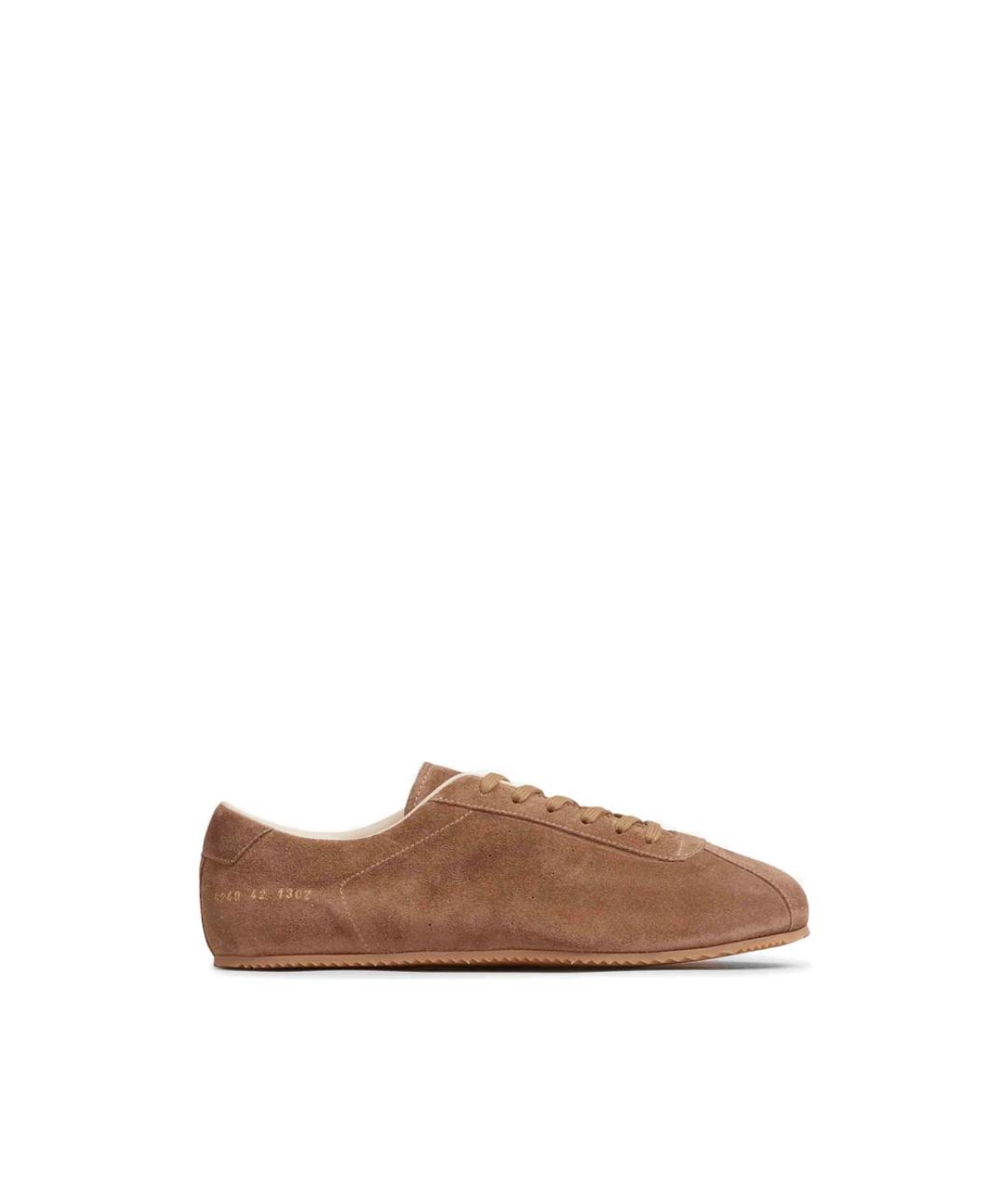 COMMON PROJECTS Коричневые замшевые низкие кроссовки / кеды, фото 6