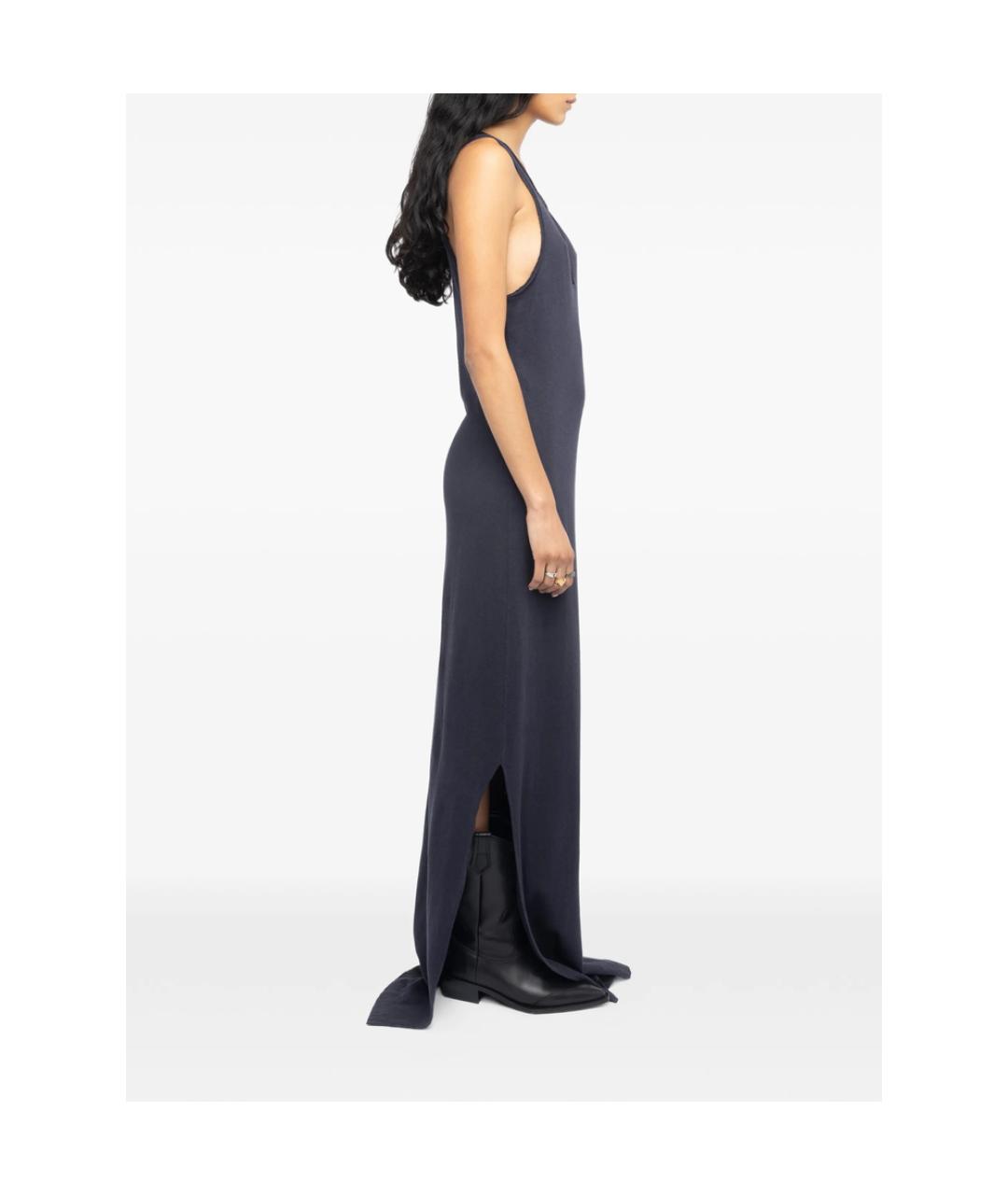 ZADIG & VOLTAIRE Серое хлопковое повседневное платье, фото 4
