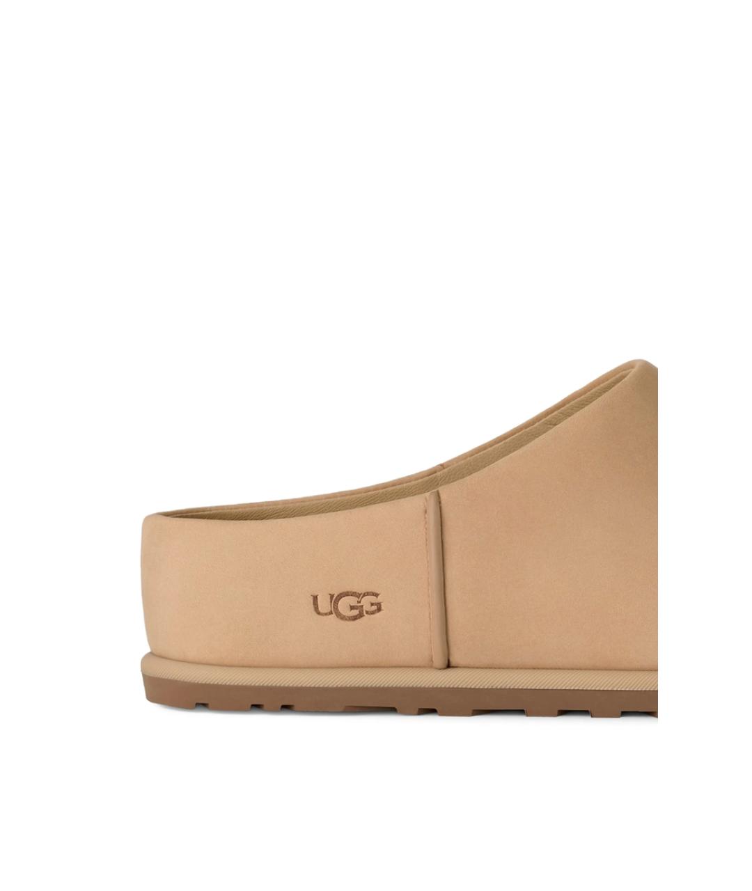 UGG Бежевые нубуковые сабо, фото 2