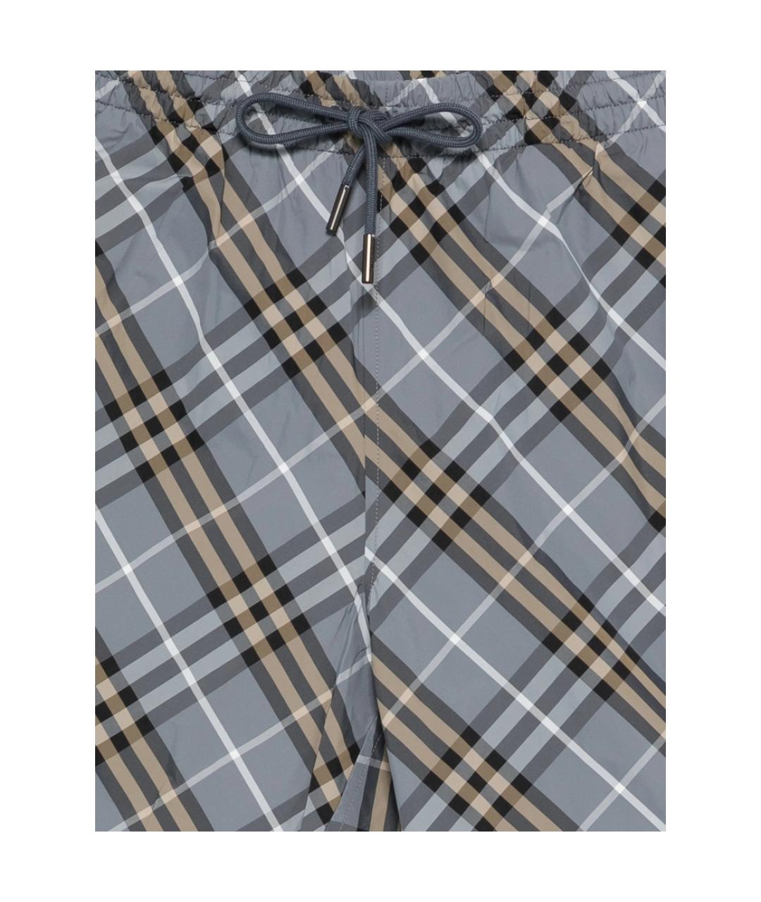 BURBERRY Серые полиэстеровые шорты, фото 3