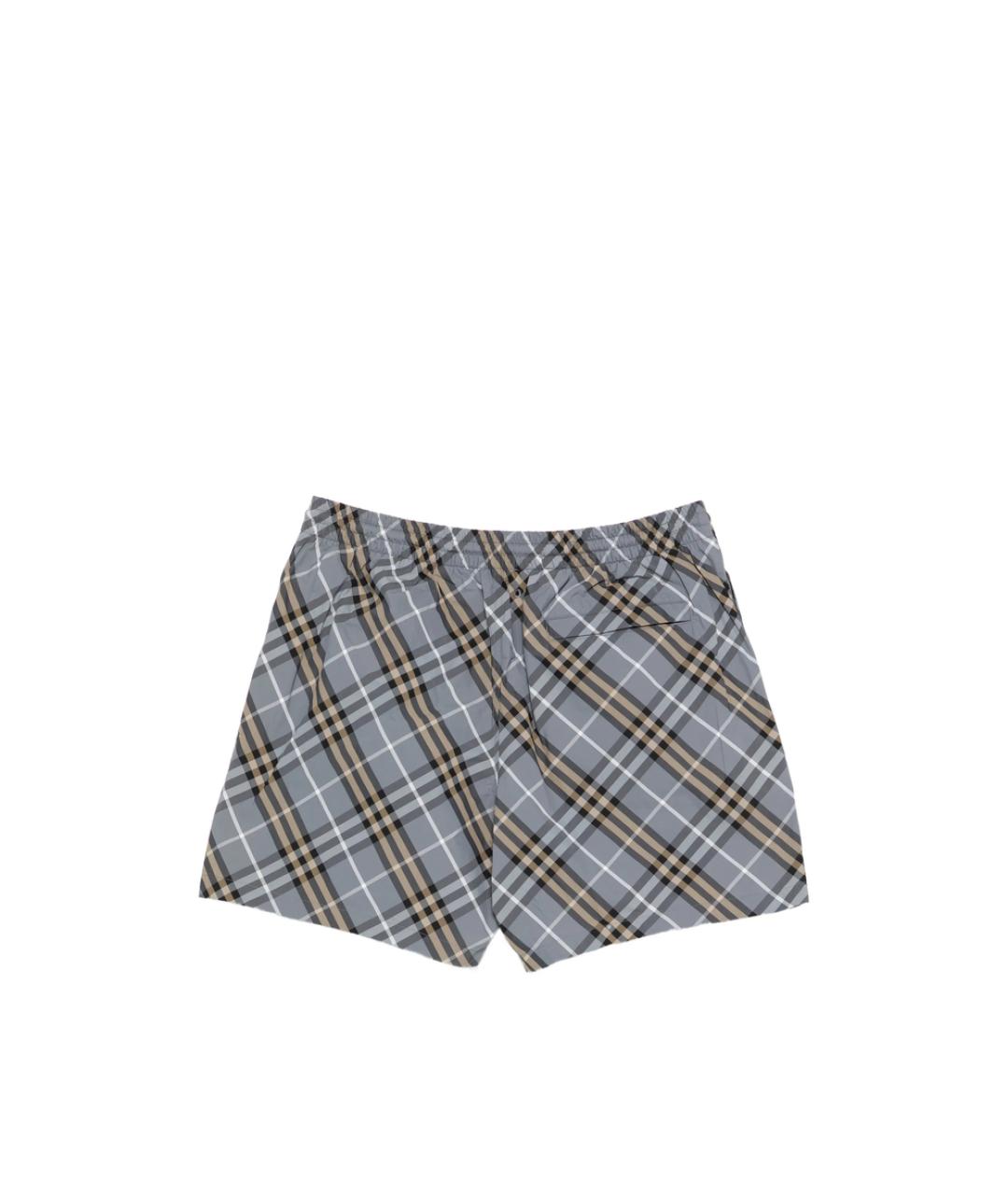 BURBERRY Серые полиэстеровые шорты, фото 2