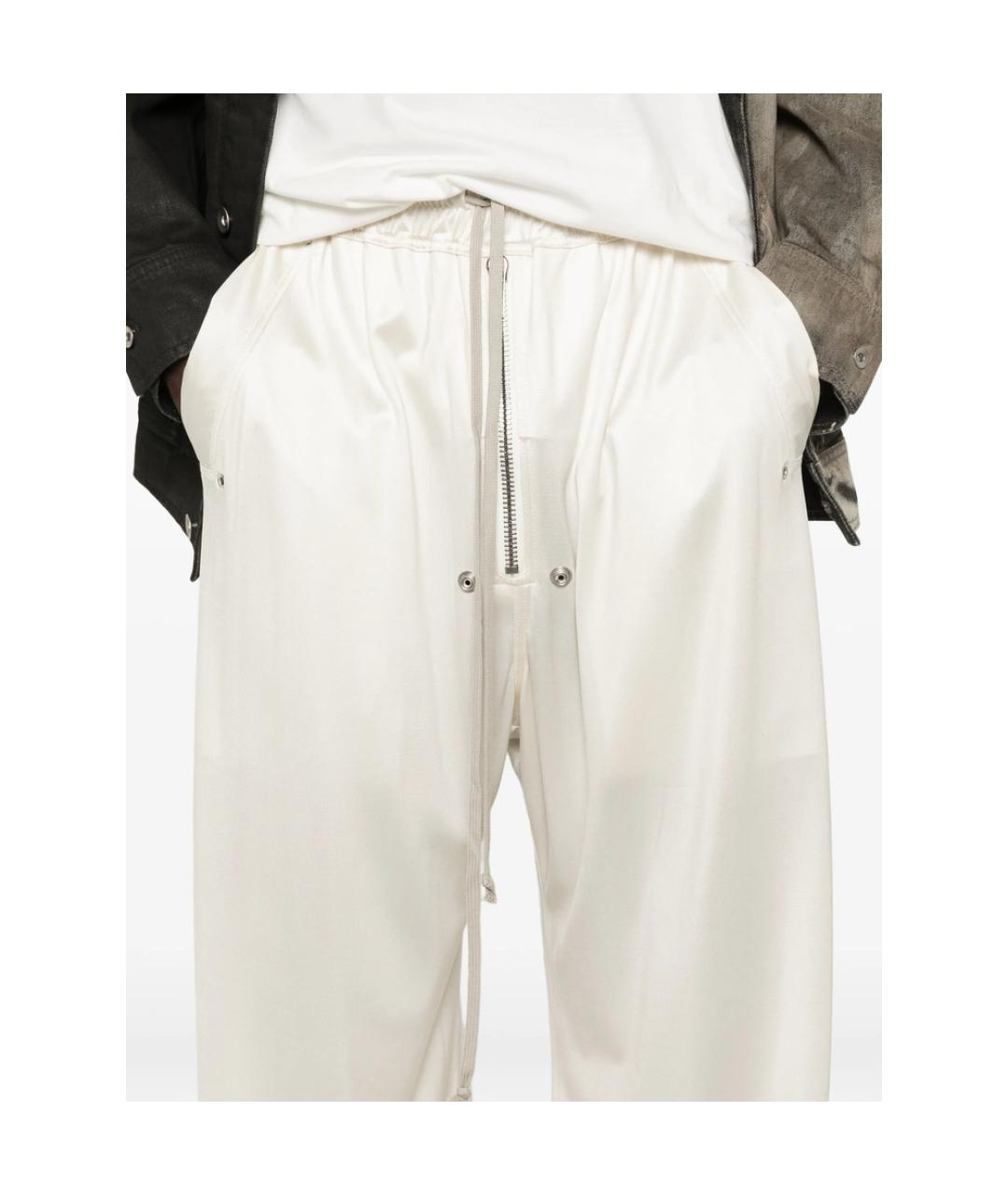 RICK OWENS DRKSHDW Белые полиамидовые повседневные брюки, фото 2