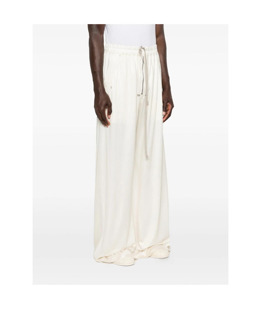 RICK OWENS DRKSHDW Белые полиамидовые повседневные брюки, фото 3