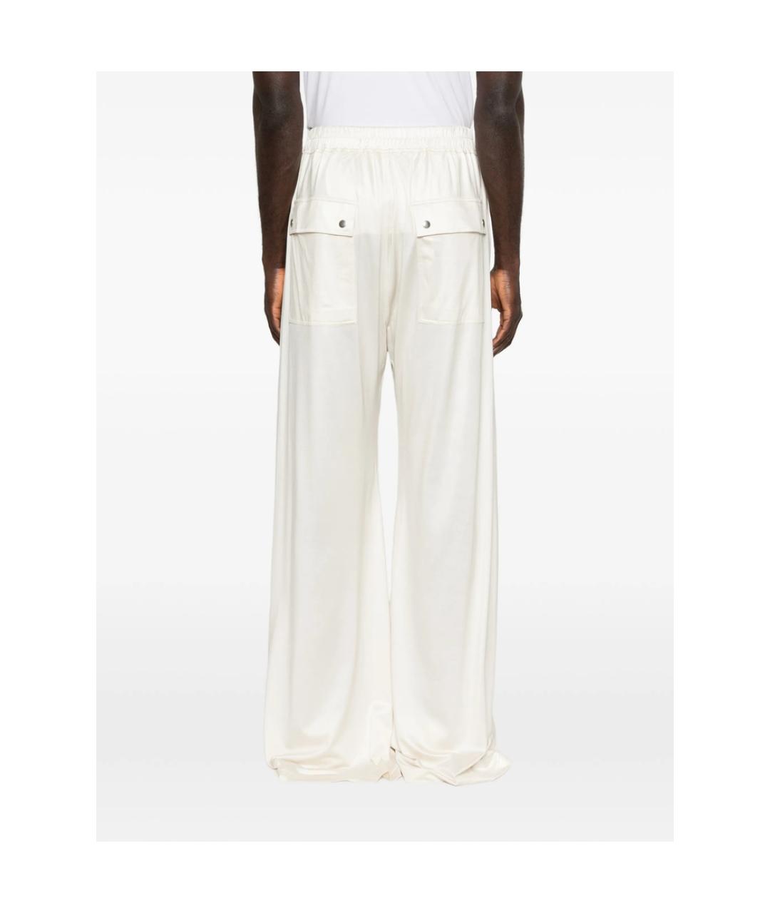 RICK OWENS DRKSHDW Белые полиамидовые повседневные брюки, фото 4