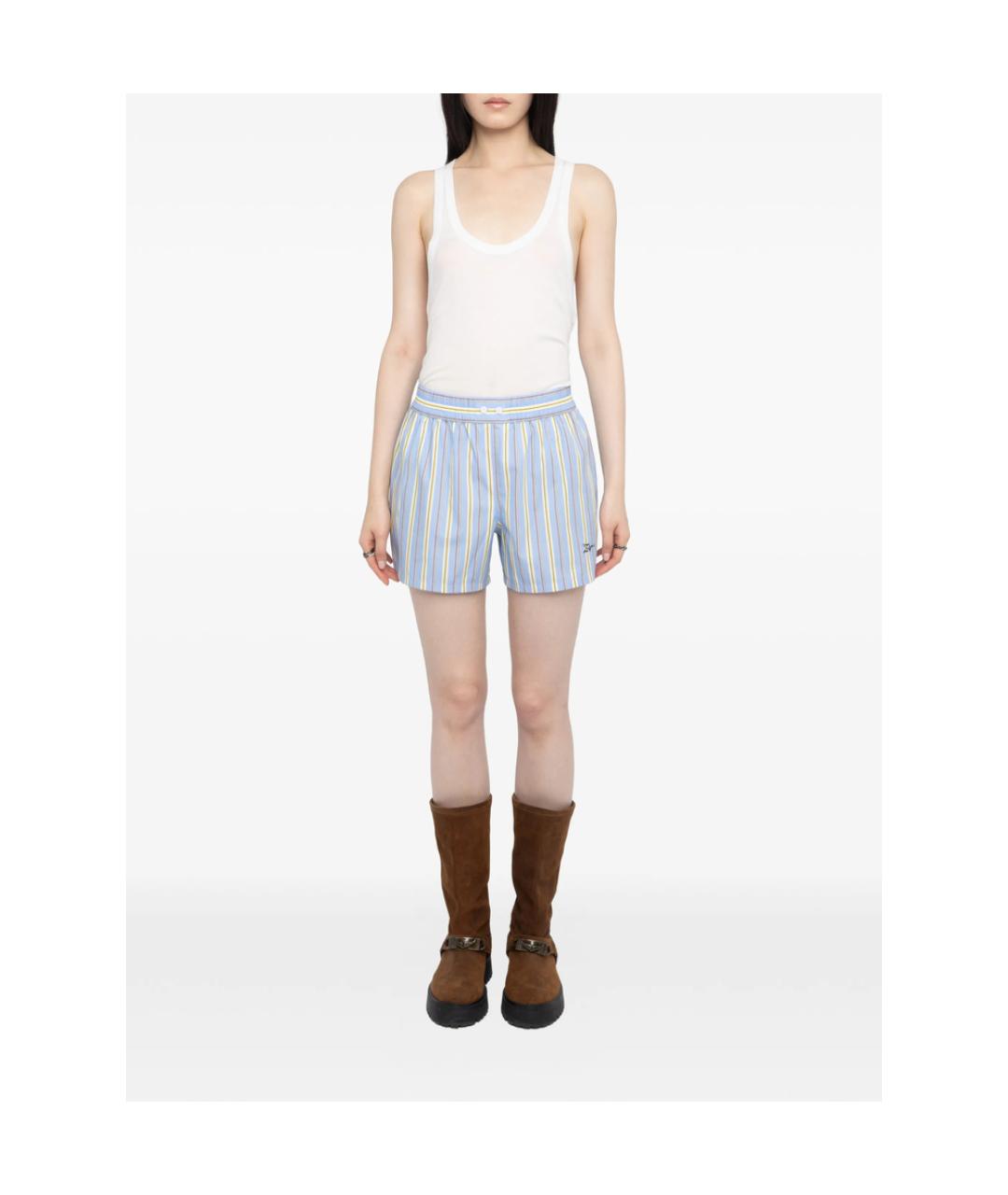 ZADIG & VOLTAIRE Голубые хлопковые шорты, фото 3