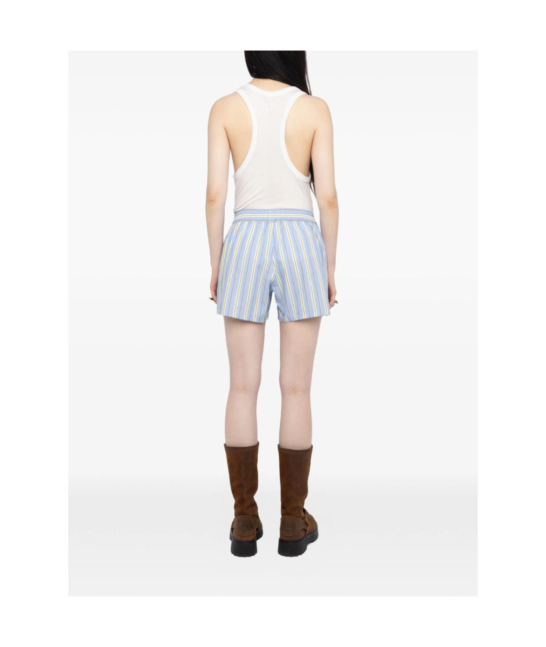 ZADIG & VOLTAIRE Голубые хлопковые шорты, фото 2