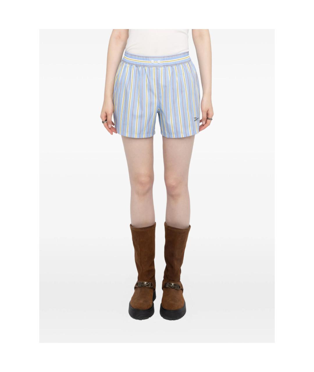 ZADIG & VOLTAIRE Голубые хлопковые шорты, фото 6
