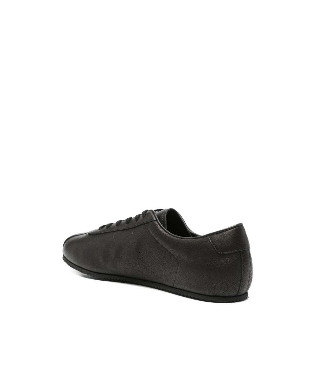 COMMON PROJECTS Черные кожаные низкие кроссовки / кеды, фото 2