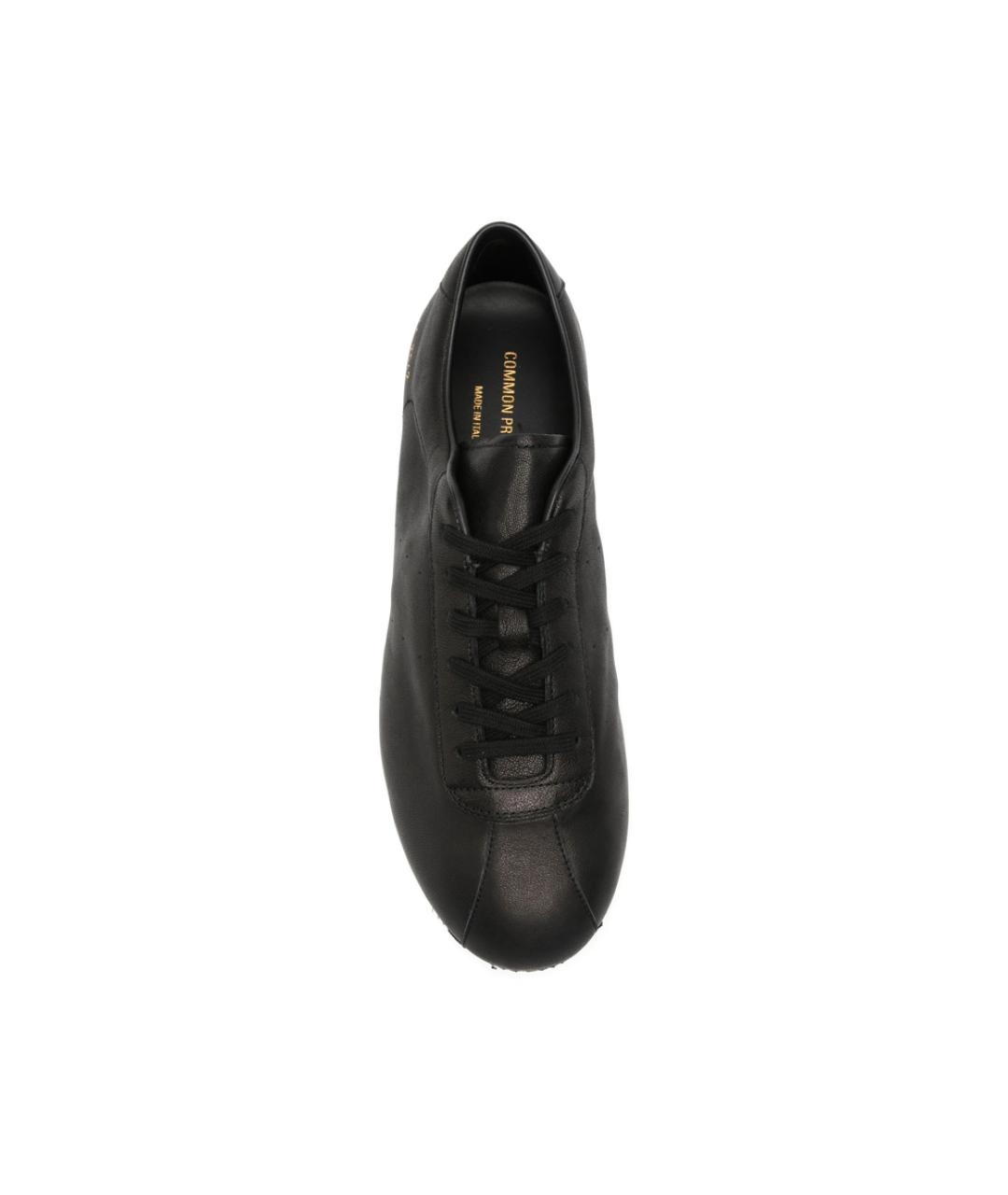 COMMON PROJECTS Черные кожаные низкие кроссовки / кеды, фото 4