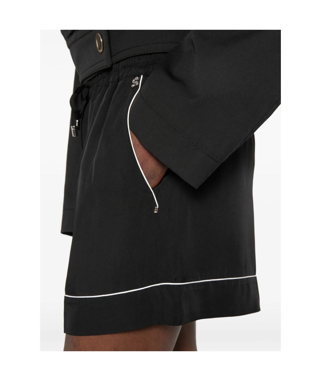 SPORTMAX Черные вискозные шорты, фото 4
