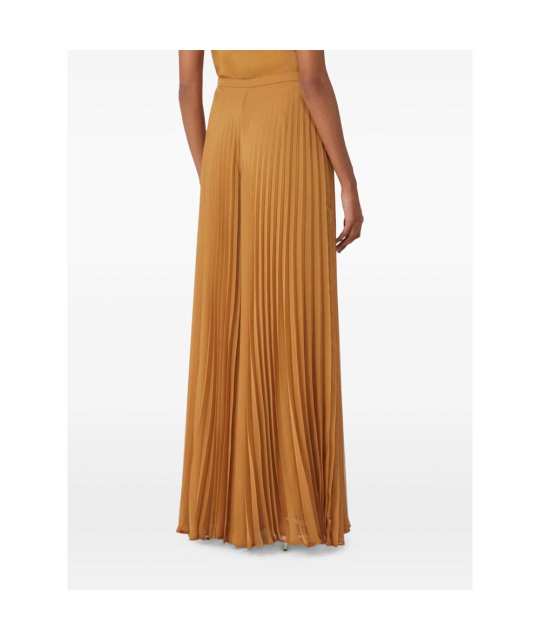 MAX MARA Коричневые полиэстеровые брюки широкие, фото 2