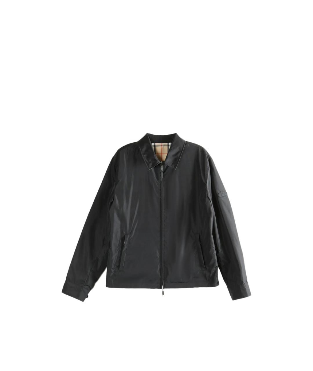 BURBERRY Черная полиэстеровая куртка, фото 1