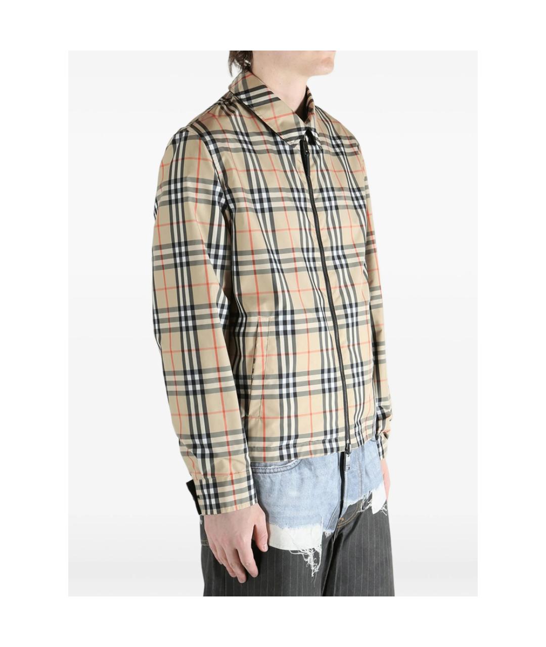 BURBERRY Черная полиэстеровая куртка, фото 6