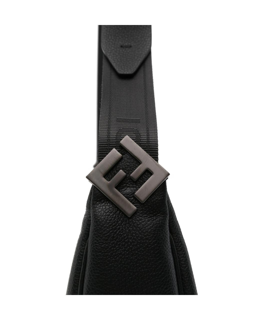 FENDI Черная кожаная сумка на плечо, фото 3