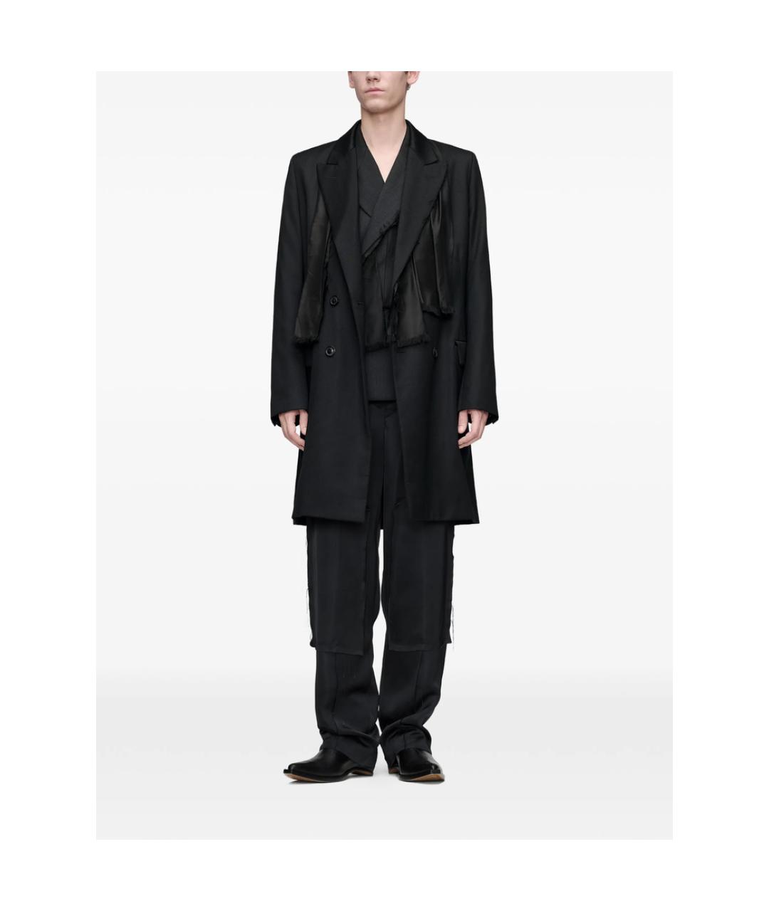 MAISON MARGIELA Черные вискозные повседневные брюки, фото 5