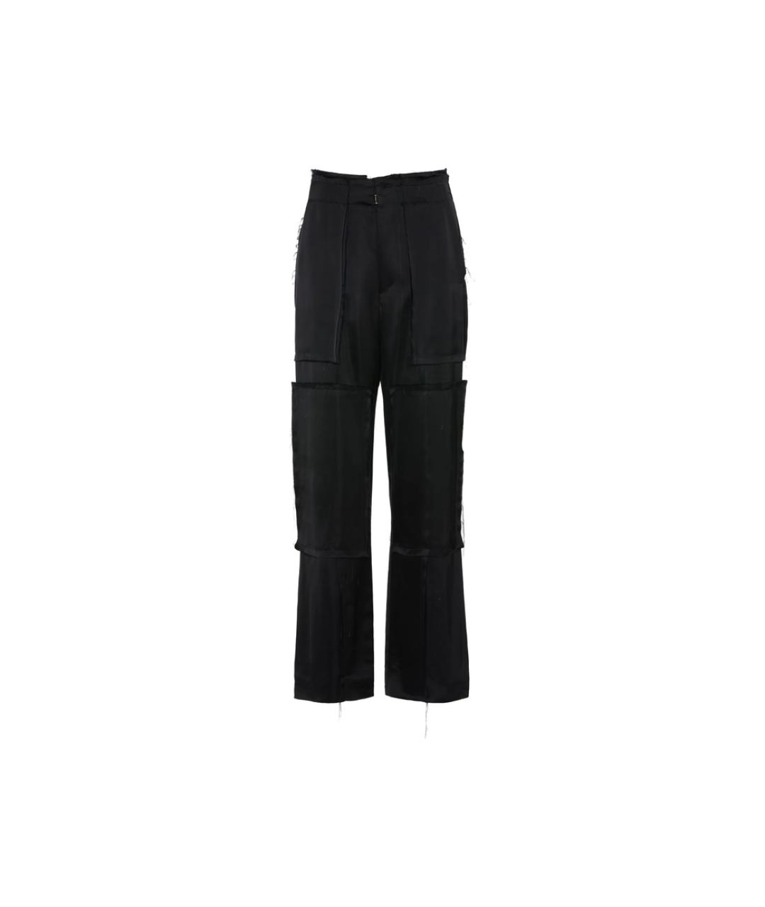 MAISON MARGIELA Черные вискозные повседневные брюки, фото 1