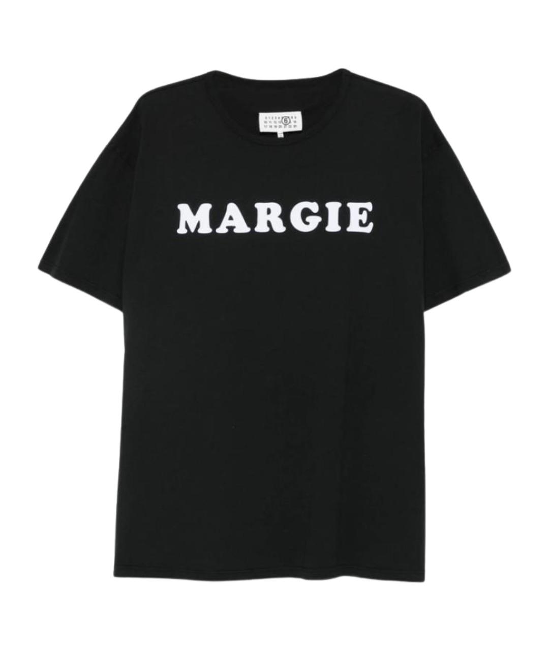 MM6 MAISON MARGIELA Черная хлопковая футболка, фото 1