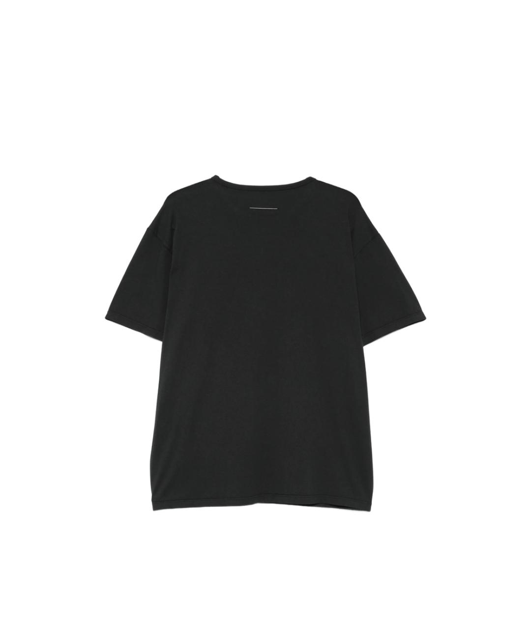 MM6 MAISON MARGIELA Черная хлопковая футболка, фото 2