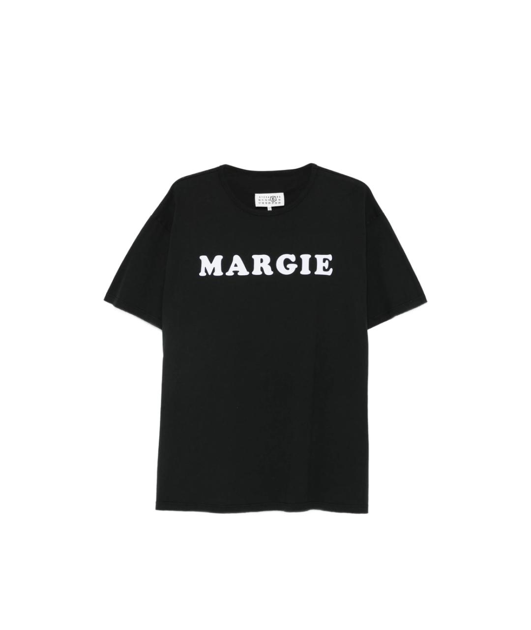 MM6 MAISON MARGIELA Черная хлопковая футболка, фото 4
