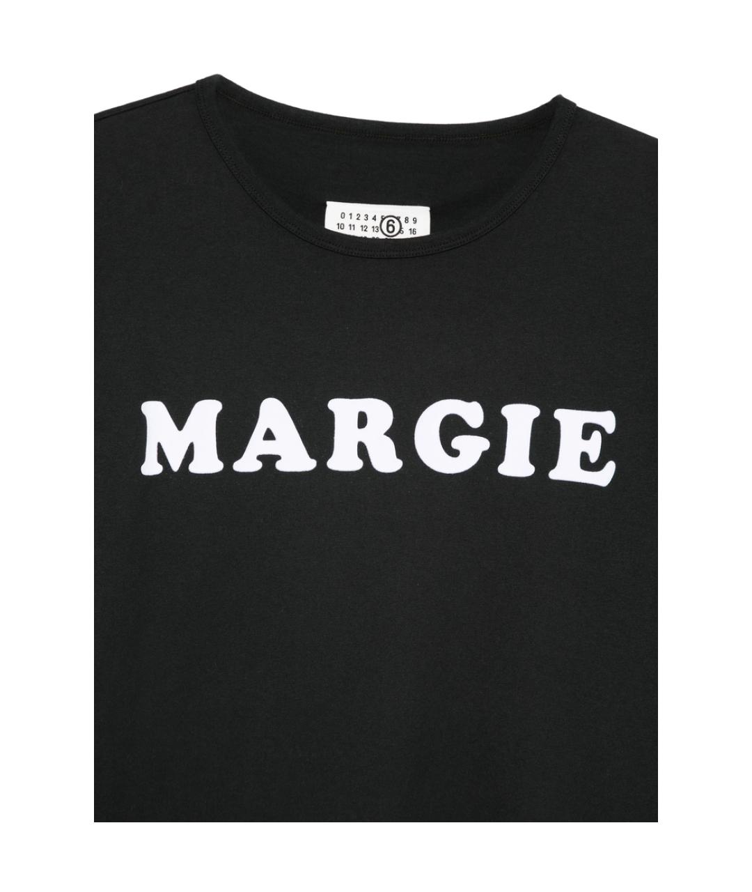 MM6 MAISON MARGIELA Черная хлопковая футболка, фото 3