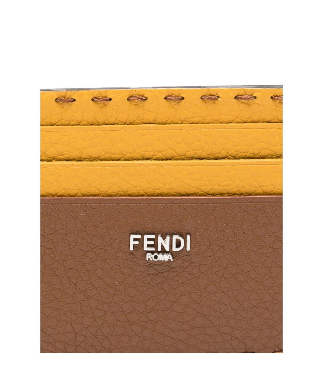 FENDI Коричневая кожаная барсетка, фото 3