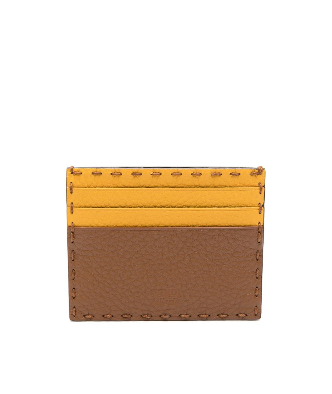 FENDI Коричневая кожаная барсетка, фото 2