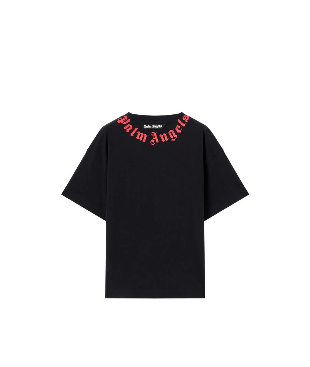 PALM ANGELS Черная хлопковая футболка, фото 1