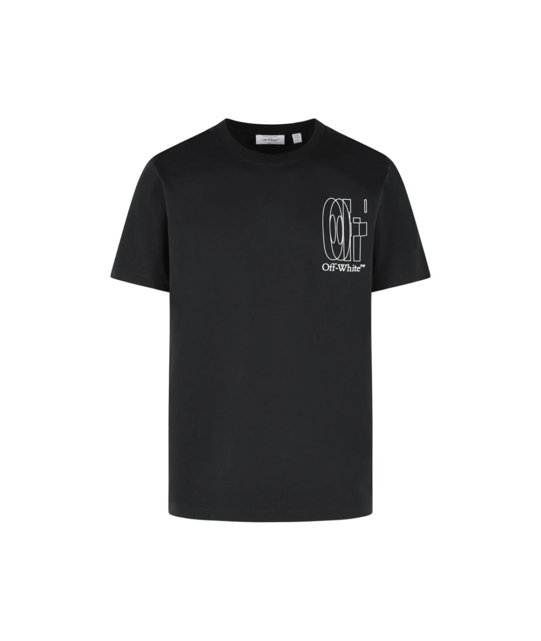 OFF-WHITE Черная хлопковая футболка, фото 1