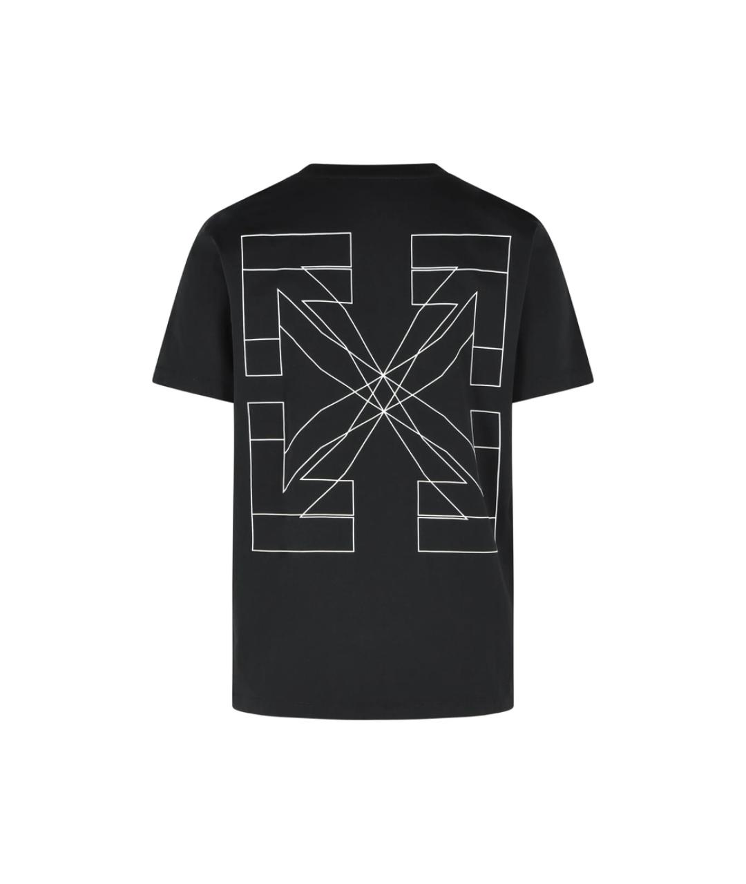 OFF-WHITE Черная хлопковая футболка, фото 2
