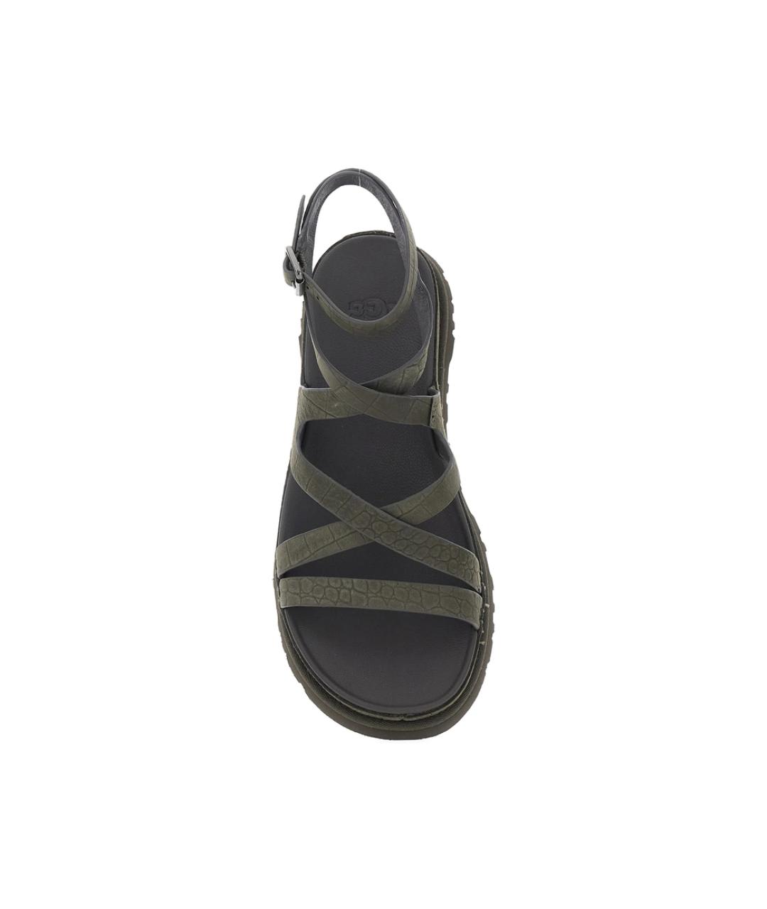 UGG Зеленые кожаные босоножки, фото 4