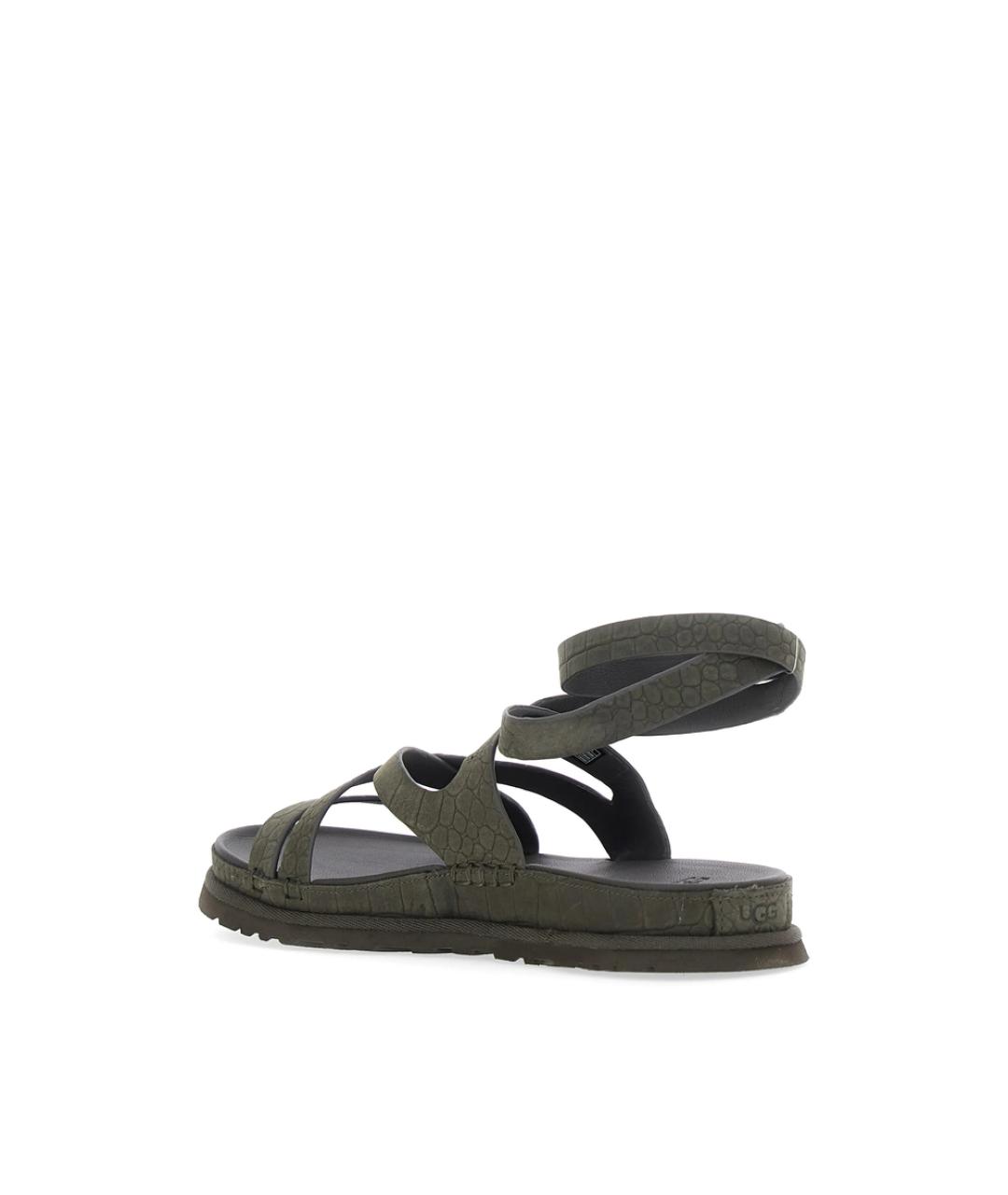 UGG Зеленые кожаные босоножки, фото 2