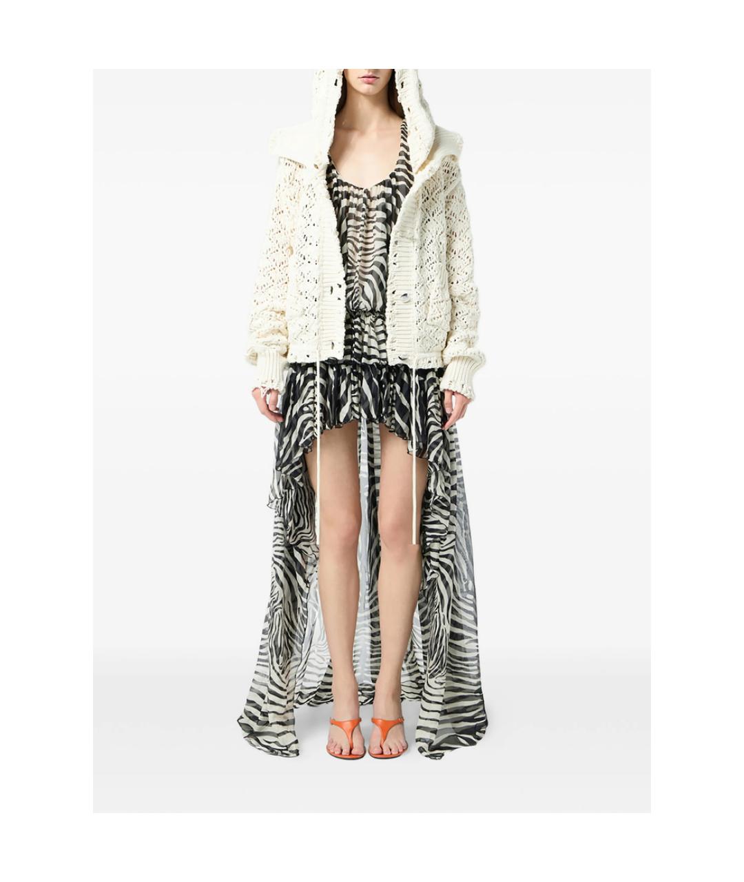BLUMARINE Белое полиэстеровое коктейльное платье, фото 4