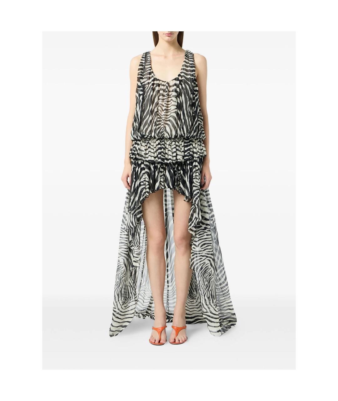 BLUMARINE Белое полиэстеровое коктейльное платье, фото 5