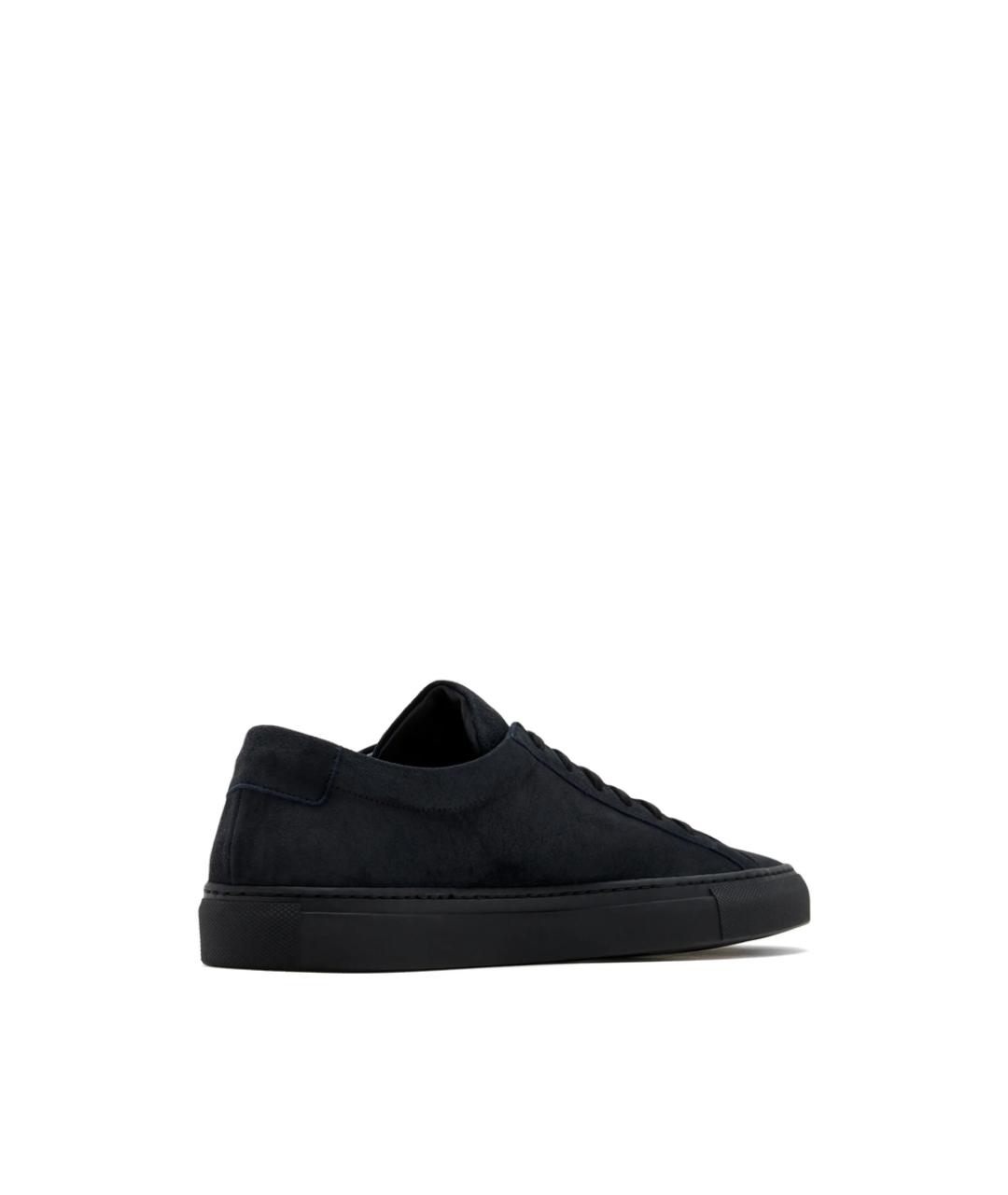COMMON PROJECTS Темно-синие замшевые низкие кроссовки / кеды, фото 4