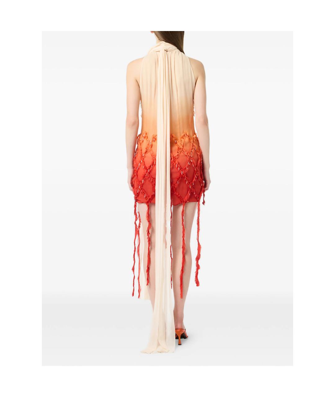 BLUMARINE Мульти вискозное коктейльное платье, фото 4