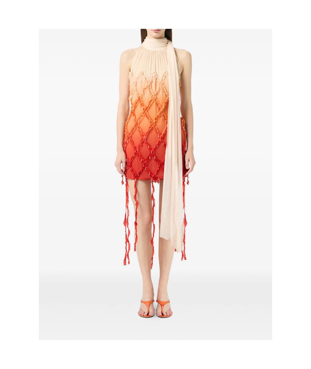 BLUMARINE Мульти вискозное коктейльное платье, фото 3