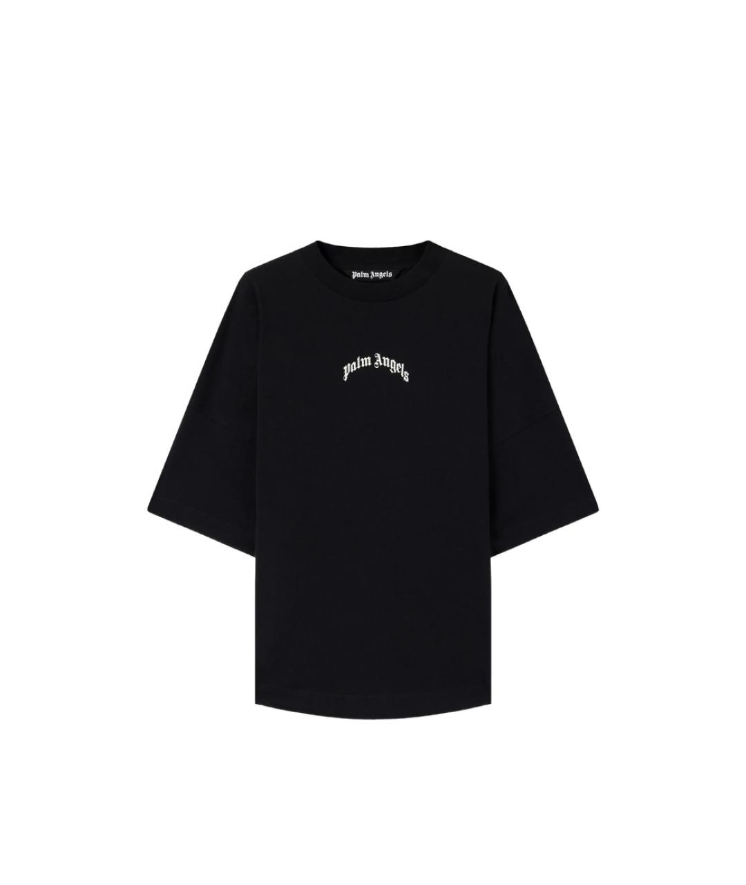 PALM ANGELS Черная хлопковая футболка, фото 1